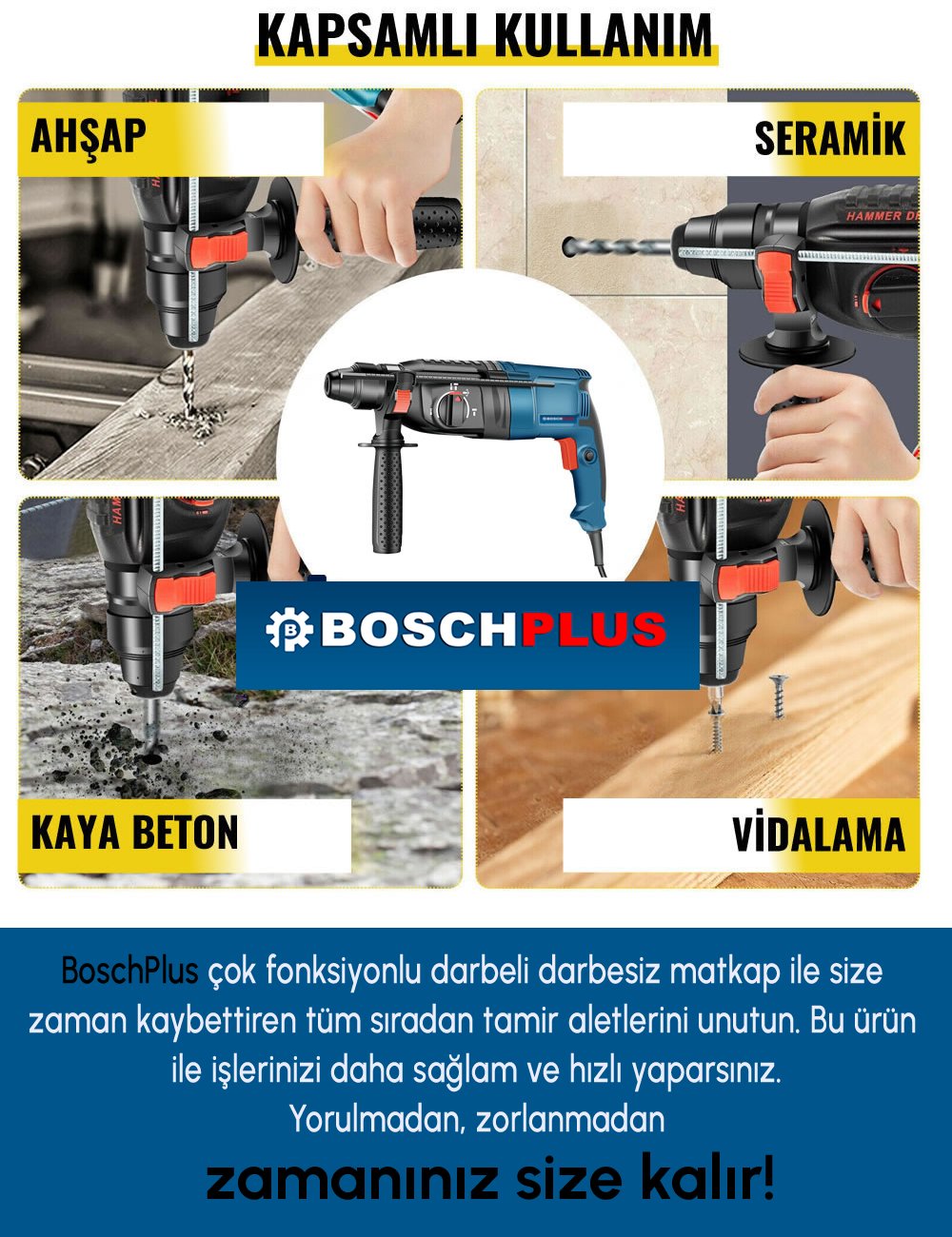 Bosch Plus BP002 Professional Gbh 2-28f Pnömatik Kırıcı Delici