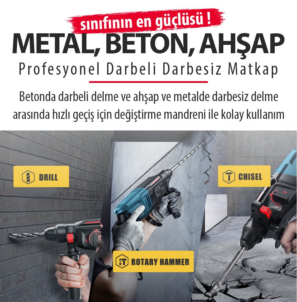 Bosch Plus BP002 Professional Gbh 2-28f Pnömatik Kırıcı Delici