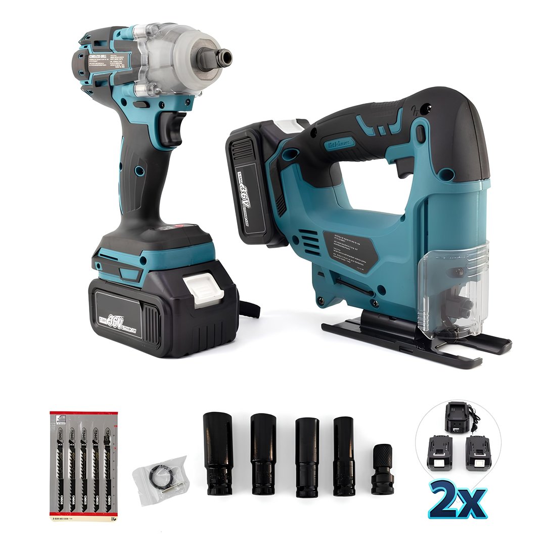 BoschPlus BP014 Akülü Kömürsüz 2li Set Ayarlanabilir Dekupaj Testere ve 350Nm Somun Sıkma Sökme 36V 5ah (Mavi) teknik özellikler