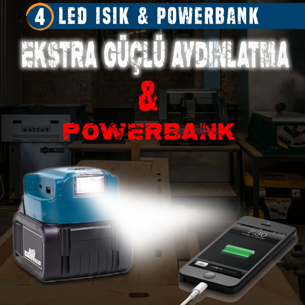 Prohummer bp019 Akülü Kömürsüz 3IN1 Set Makine powerbank