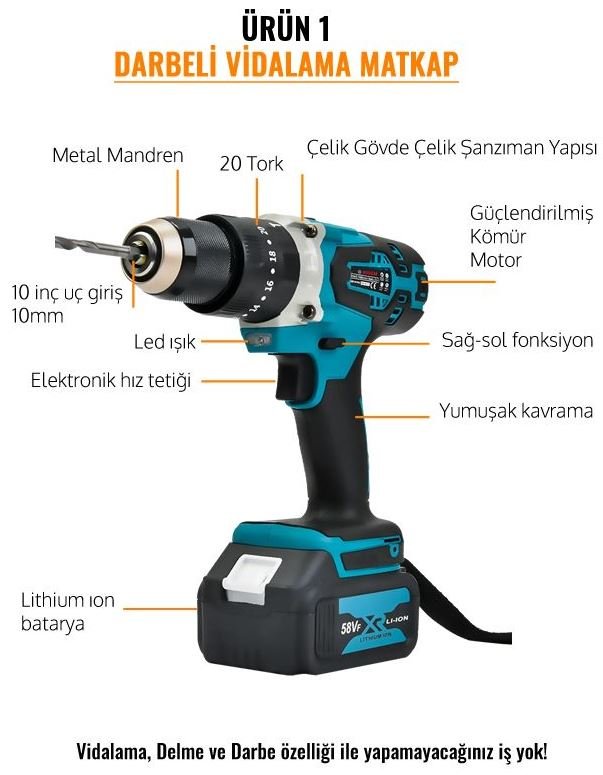 Bosch Plus BP001 Akülü Ultra 4lü Set Makina 58vf 5ah kullanımı